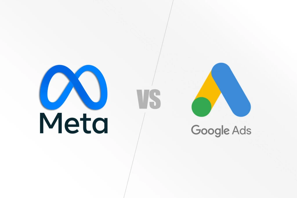 Imagem sobre comparação entre meta ads ou google ads